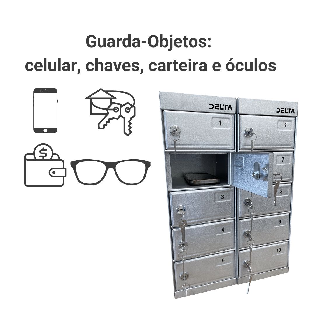 Armário guarda objetos para celular